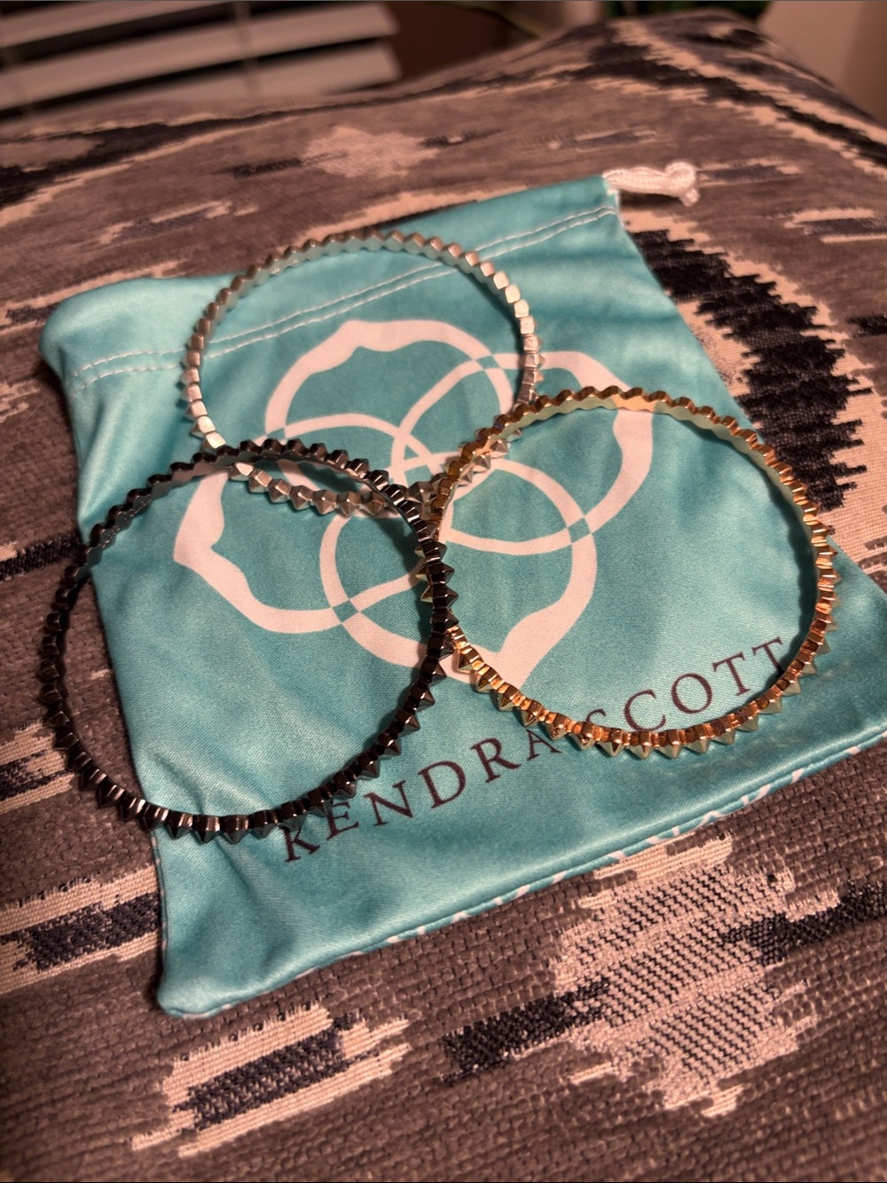 Kendra Scott Metallic Spike Bangle Set - Gold, Silver, Black
